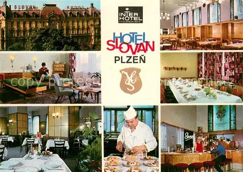 AK / Ansichtskarte Plzen_Pilsen Interhotel Slovan Smetanovy sady Plzen Pilsen
