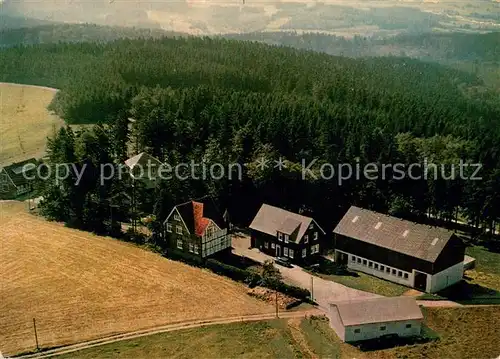 AK / Ansichtskarte Eckenhagen Jugendherberge Blockhaus Fliegeraufnahme Eckenhagen