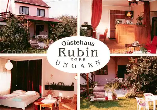 AK / Ansichtskarte Eger__Ungarn Gaestehaus Rubin Bar Zimmer Terrasse 