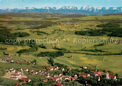 AK / Ansichtskarte Eglofs_Woringen mit Familienferiendorf der Dioezese Rottenburg Argental Nagelfluhkette Fliegeraufnahme Eglofs Woringen