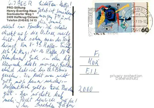 AK / Ansichtskarte Haffkrug_Ostseebad Pro Stiftung Henry Everling Haus Strand Gaststube Buecherei Zimmer Haffkrug_Ostseebad