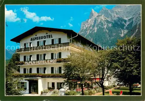 AK / Ansichtskarte Mittenwald_Bayern Alpenhotel Erdt Mittenwald Bayern