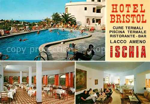 AK / Ansichtskarte Isola_d_Ischia Hotel Bristol Pool Speisesaal Aufenthaltsraum Isola_d_Ischia