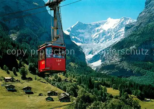 AK / Ansichtskarte Grindelwald Luftseilbahn Grindelwald Pfingstegg mit Fiescherhoernern Grindelwald
