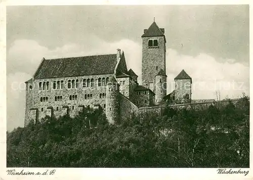 AK / Ansichtskarte Weinheim_Bergstrasse Wachenburg Kupfertiefdruck Weinheim_Bergstrasse