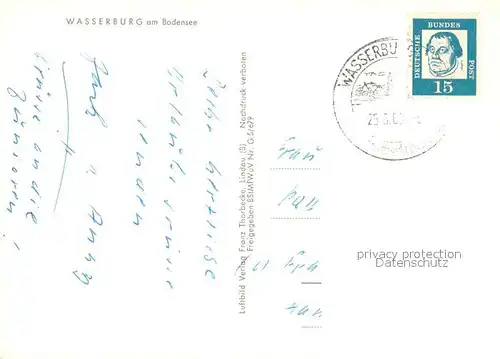 AK / Ansichtskarte Wasserburg_Bodensee Hafen Wasserburg Bodensee