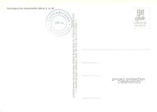 AK / Ansichtskarte Hohentwiel Festungsruine Hohentwiel