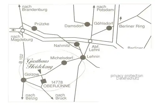AK / Ansichtskarte Oberjuenne Gasthaus Heidekrug Innenansichten Wegbeschreibung Oberjuenne