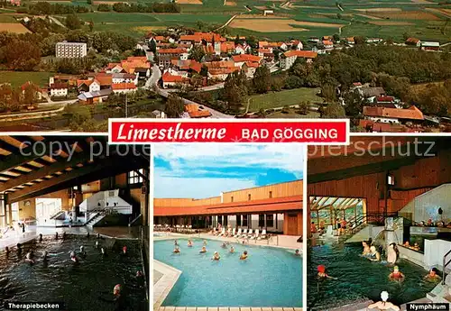 AK / Ansichtskarte Bad_Goegging Fliegeraufnahme Limestherme Teilansichten Bad_Goegging