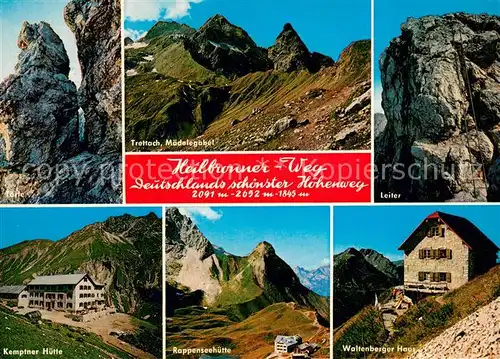 AK / Ansichtskarte Heilbronner_Weg Deutschlands schoenster Hoehenweg Berghuetten Allgaeuer Alpen Heilbronner Weg