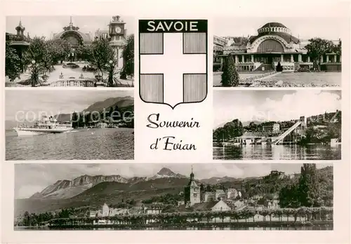 AK / Ansichtskarte Evian les Bains_74 Vues d ensemble Lac Leman Genfersee Fahrgastschiff 