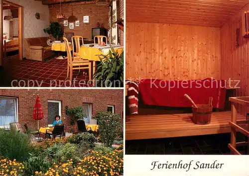 AK / Ansichtskarte Ihorst_Westerstede Ferienhof Sander Gastraum Saune Ihorst_Westerstede