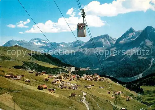 AK / Ansichtskarte Inner_Arosa mit Hoernlibahn Alpenpanorama Inner Arosa