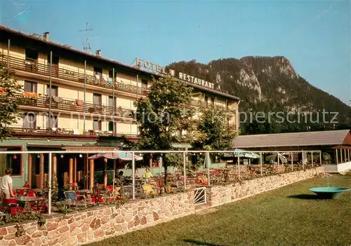 AK / Ansichtskarte Inzell Kuranstalt Haus Bachleitner Restaurant Terrasse Inzell