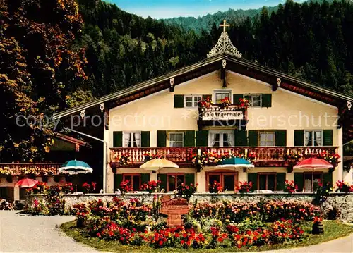 AK / Ansichtskarte Rottach Egern Cafe Restaurant Pension Angermeider Rottach Egern