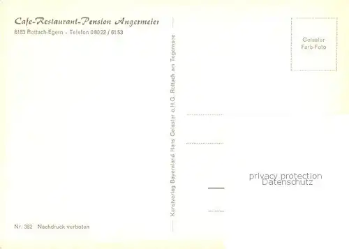 AK / Ansichtskarte Rottach Egern Cafe Restaurant Pension Angermeider Rottach Egern
