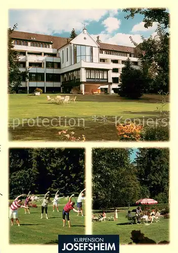 AK / Ansichtskarte Bad_Woerishofen Kurpension Josefsheim Parkanlagen Gymnastik Bad_Woerishofen