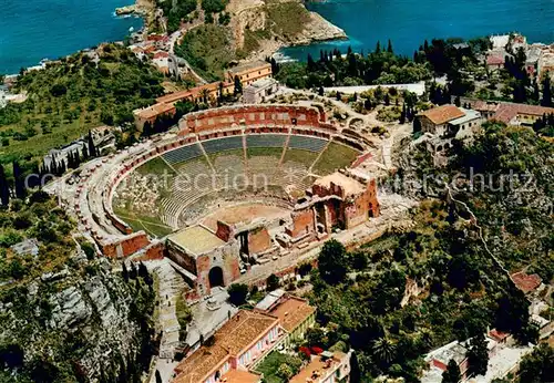 AK / Ansichtskarte Taormina_Sicilia Veduta aerea del Teatro Greco 