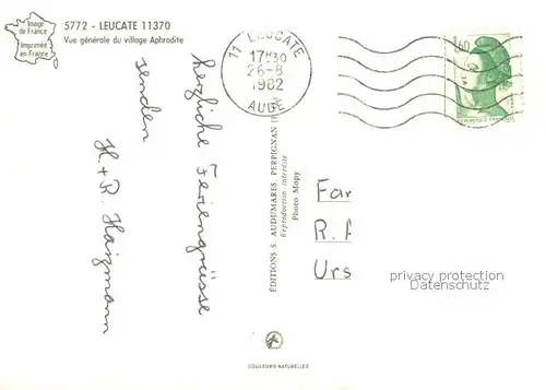 AK / Ansichtskarte Leucate Vue aerienne du village Aphrodite Leucate