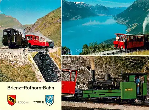 AK / Ansichtskarte Brienz_BE Brienz Rothorn Bahn Zahnradbahn Panroama Brienzersee Alpen Brienz_BE