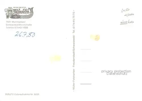 AK / Ansichtskarte Seebach_Ortenaukreis Berghotel Mummelsee an der Schwarzwaldhochstrasse Bootsverleih Seebach Ortenaukreis