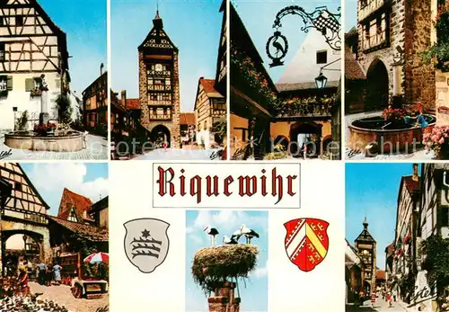 AK / Ansichtskarte Riquewihr_Haut_Rhin fontaine Sinnbruennen La Zehnthof Fachwerkhaeuser Riquewihr_Haut_Rhin