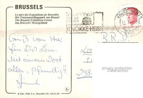 AK / Ansichtskarte Brussels Fliegeraufnahme Bruesseler Messegelaende Brussels