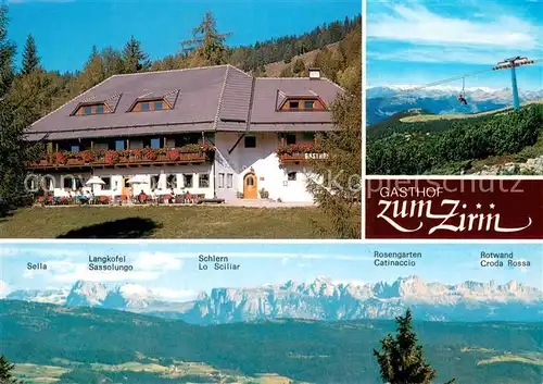 AK / Ansichtskarte Klobenstein_Ritten Gasthof Zum Zirm und Bergpanorama Klobenstein_Ritten