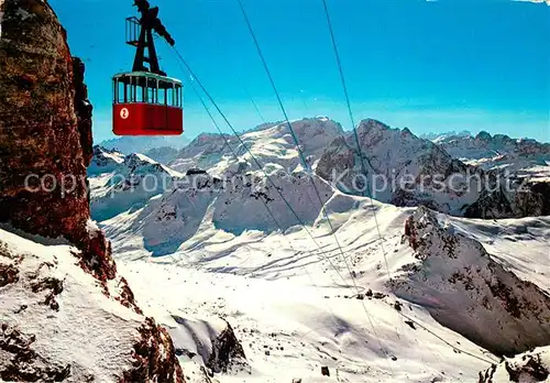 AK / Ansichtskarte Dolomiten Seilbahn Pordoijoch  Dolomiten