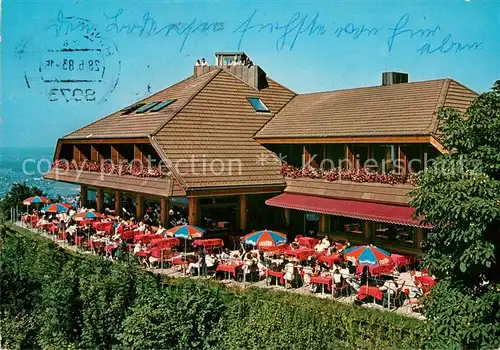 AK / Ansichtskarte Lochau_Bregenz_Vorarlberg Landgasthof Haggen Aussenansicht m. Terrasse Lochau_Bregenz_Vorarlberg