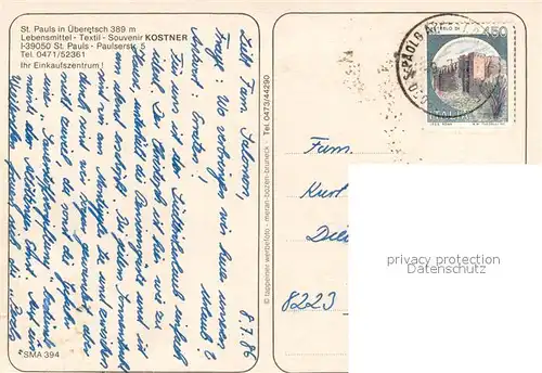 AK / Ansichtskarte ueberetsch Fliegeraufnahme Teilansicht m. Kirche ueberetsch