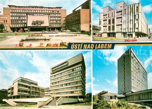 AK / Ansichtskarte Usti_nad_Labem_Aussig KNV Gebaeude Kaufhaus CSP Gebaeude Interhotel Bohemia 