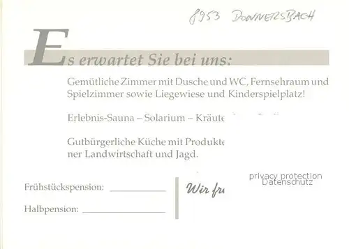AK / Ansichtskarte Donnersbach Gasthof Ruescher Teilansichten und Informationen Donnersbach