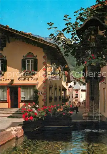 AK / Ansichtskarte Kastelruth_Suedtirol Hotel Goldenes Roessl m. Marktgasse Kastelruth_Suedtirol