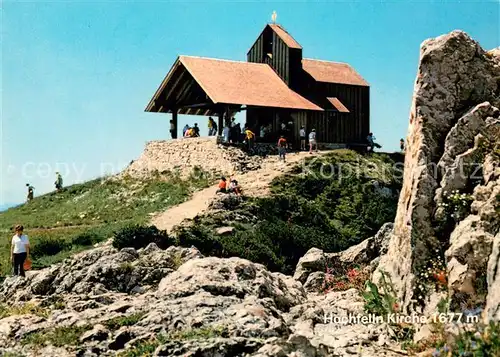 AK / Ansichtskarte Bergen_Nussdorf Hochfelln Kirche Bergen Nussdorf