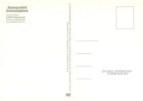AK / Ansichtskarte Planneralm Alpengasthof Grimmingblick im Winter 