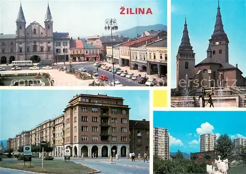 AK / Ansichtskarte Zilina_Slovakia Namesti Dukly Povodne goticky kostol Bulvor Hliny I Pohled na Hliny VII 