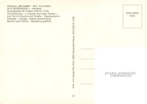 AK / Ansichtskarte Beverungen Gasthaus Zur Linde Beverungen