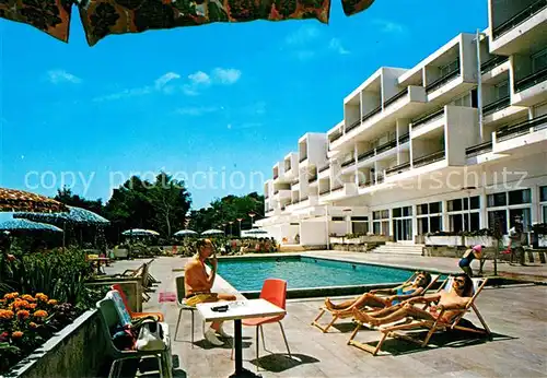 AK / Ansichtskarte Rab_Croatia Hotel Carolina Terasa s bazenom Rab_Croatia