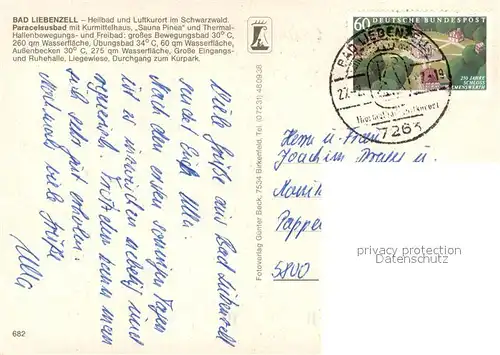 AK / Ansichtskarte Bad_Liebenzell Paracelsusbad Restaurant Hallen und Freibad Bad_Liebenzell
