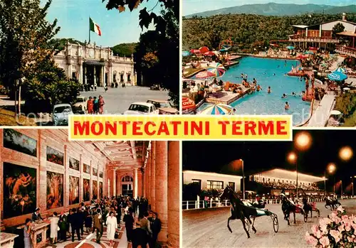 AK / Ansichtskarte Montecatini_Terme Schloss Museum Schwimmbad Trabrennbahn Montecatini Terme