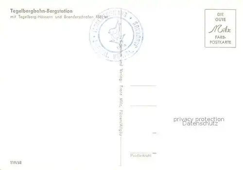 AK / Ansichtskarte Tegelberghaus_1720m_Allgaeu Tegelbergbahn Bergstation mit Tegelberghaeusern und Brandnerschrofen 