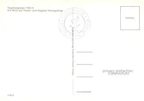AK / Ansichtskarte Tegelberghaus_1720m_Allgaeu Terrasse mit Tiroler und Allgaeuer Hochgebirge 