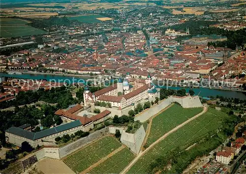 AK / Ansichtskarte Wuerzburg Fliegeraufnahme mit Schloss Wuerzburg