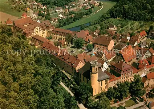 AK / Ansichtskarte Kirchberg_Jagst Alten und Pflegeheim im Schloss Fliegeraufnahme Kirchberg_Jagst