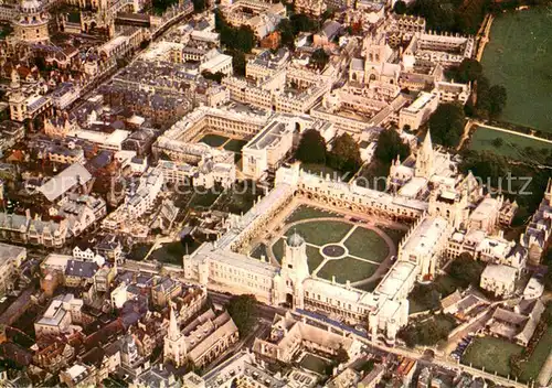 AK / Ansichtskarte Oxford_Oxfordshire Christ Church aerial view Oxford Oxfordshire