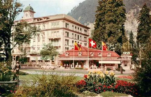 AK / Ansichtskarte Interlaken_BE Hotel Schweizerhof Flaggen Interlaken_BE