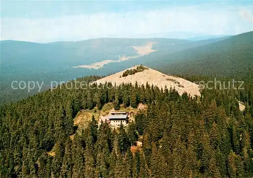 AK / Ansichtskarte Lusen_Bayerischer_Wald mit Schutzhaus Blick in die CSSR Lusen_Bayerischer_Wald