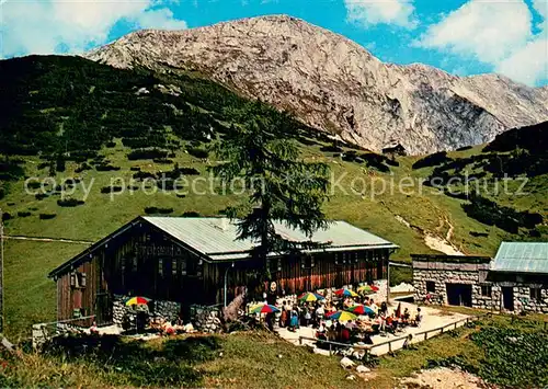 AK / Ansichtskarte Berchtesgaden Schneibsteinhaus mit Hohe Breit Berchtesgaden