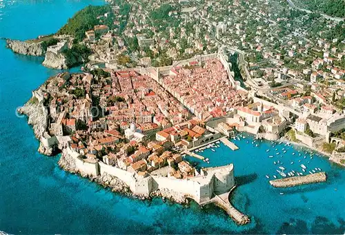 AK / Ansichtskarte Dubrovnik_Ragusa Altstadt Festung Hafen Dubrovnik Ragusa